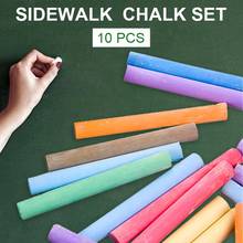 Sidewalk Chalk Set Bright Colors Doodle Drawing Dustless Chalk for Children 10PCS 2024 - купить недорого