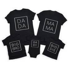 Забавные семья сот ветствующие Одежда I Love Mama 《 Дада 》 больших размеров популярная Bro большой Sis одинаковые футболки для малышей и детей постарше футболки объявление беременности подарок рубашки для мальчиков 2024 - купить недорого