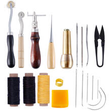 18PCS Leather Tools Set DIY Handmade Punch Edger Trench Device Belt Puncher Kit Carving Work Saddle Leathercraft 2024 - buy cheap