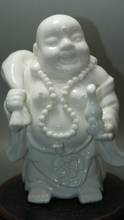 Copper Statue Fine China Old White Porcelain Hand carved excellent Holding God Water Buddha old statue 2024 - buy cheap