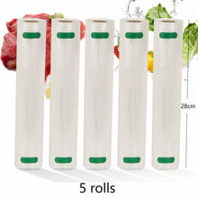 BPA FREE 5 Rolls/Lot Kitchen Food Vacuum Bag Storage Bags for Vacuum Sealer Food Keep Packing 12+15+20+25+28cm*500cm 2024 - buy cheap