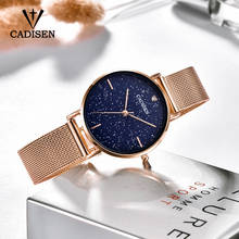 Ladies Watch CADISEN New Casual Fashion Quartz Watch Starry Sky Stainless steel Wristwatch Simple Designer Women Clock 2024 - buy cheap