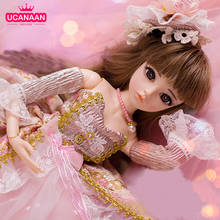 UCanaan 1/3 BJD Doll Girls Dolls 18 Ball Joints With Full Outfits Clothes Dress Shoes Wig Hair Makeup Girl DIY Dress UP Toy 2024 - buy cheap