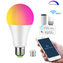 Smart Light Bulbs WiFi Dimmable Color Changing LED Bulb E27/B22 15W Remote Control White+RGB Lamp Works with Alexa &Google Home 2024 - buy cheap