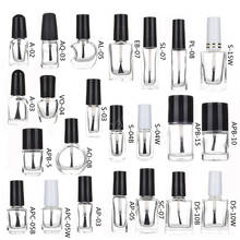 12pcs 3ML-15ML Empty Nail Polish Glass Bottle Clear Portable Gel Container Refilled Storage Box Square Round Makeup Tube Brush 2024 - buy cheap