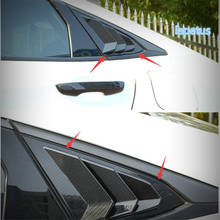 Lapetus Rear Tail Door Window Vent Louvers Scoop Decoration Panel Cover Trim Fit For Honda Civic Sedan 2016 - 2019 Plastic 2024 - buy cheap