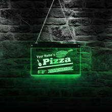 Letrero abierto para interiores, letrero de neón personalizado con nombre, para Pizza italiana, tablero de exhibición LED, pizzería, multicolor 2024 - compra barato