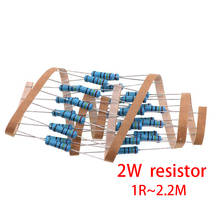 50pcs 1/2W Metal film resistor 1R~2.2M 100R 220R 330R 1K 1.5K 2.2K 3.3K 4.7K 10K 22K 47K 100K 100 220 330 1K5 2K2 3K3 4K7 ohm 2024 - buy cheap