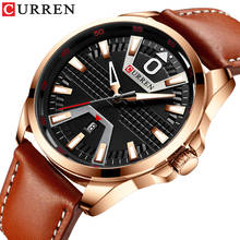Новый модный бренд CURREN Кварцевые часы с кожаным ремешком мужские деловые наручные часы Авто Дата мужские часы Relogio Masculino 2024 - купить недорого