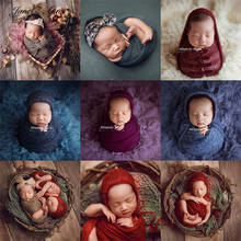Jane Z Ann Morandi Color Newborn  Lightweight Texture Mohair Knit Children Photography Hat Wrap studio shooting Props 2024 - buy cheap