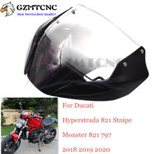 Parabrisas delantero de carenado para Ducati Monster 821 797 Hyperstrada 821 Stnipe 2018-2020, Deflector de viento 2024 - compra barato