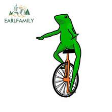 EARLFAMILY 13cm x .71cm for Boi Unicycle Frog Scratch-Proof Car Stickers Motorcycle Decal Refrigerator Cartoon Car Assessoires 2024 - buy cheap