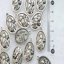 Medalla de amuleto de la Virgen María, Medalla del corazón sagrado, colgante de medalla, joyería, 100 piezas 2024 - compra barato