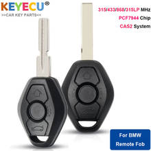 KEYECU 315/433/315LP/868MHz ID7944 Chip CAS2 System 3 button Remote Key for BMW Key 5 series E46 E60 E83 E53 E36 E38 E39 HU92 38 2024 - buy cheap