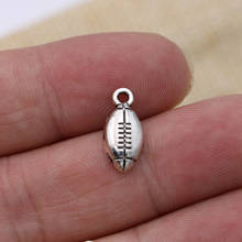 10Pcs Tibetan Silver Plated Football Charms Pendant for Jewelry Making Bracelet Necklace DIY Accessories Craft 15x7mm 2024 - buy cheap