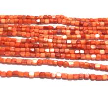 Natural Coral Bead Real Square Coral Loose Beads Charms Accessories for Women Jewelry Making Necklace Bracelet Gift Decoration 2024 - buy cheap