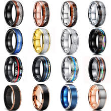 8mm Koa Wood And Abalone Shell Inlay Men Stainless Steel Rings Arrow Meteorite Ring Vintage Men Wedding Band Jewelry Gift 2024 - buy cheap