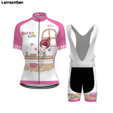 SPTGRVO LairschDan 2020 pink funny cycling clothing kit bike jersey set women‘s bicycle clothes mtb uniform sportswear suit 2024 - buy cheap