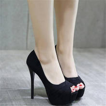 Platform high heels shoes pumps women shoes Wedding shoes woman peep toe pumps platform stiletto heels talon femme 2024 - buy cheap