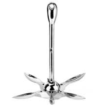 Stainless Steel Anchor Foldable Anchor 316 Stainless Steel 8.8lb Grapnels Hardware for Marine Yacht Fishing Boat Boat Anchor 2024 - buy cheap