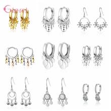 Free Shippment 925 Sterling Silver Dangle Earrings Women Lovely Bohemia styles Drop Earrings For Wedding/Engagement 2024 - buy cheap