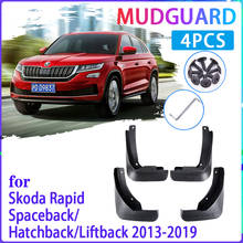 4 PCS Car Mud Flaps for Skoda Rapid Spaceback Hatchback 2013~2019  Mudguard Splash Guards Fender Mudflaps Auto Accessories 2024 - buy cheap