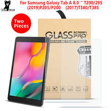 Закаленное стекло для Samsung Galaxy Tab A 8,0, 2 шт./лот, защитная пленка для экрана T295, P200, P205, T380, T385 2024 - купить недорого