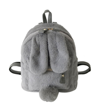 Mini Furry Fluffy Plush schoolbag Rabbit Ear Backpack cute Girls Shoulder Bag Winter Women's Travel Bag Children Plush Bag 2024 - buy cheap