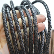5m/Lot Approx: 6mm  Retro High Quality Genuine Leather Cord Round Strand Cow Leather Rope Fit Necklace Bracelets DIY Jewelry 2024 - buy cheap