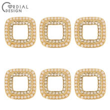 Cordial Design 50Pcs 20*20MM Earrings Accessories/Square Shape/Imitation Pearl/Pendant/DIY/Rhinestone Charms/Jewelry Findings 2024 - buy cheap
