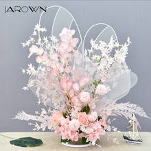 JAROWN Wedding Table Centerpiece Artificial Flower Stand Set Event Fake Flower Road Lead Party Decoration Flores Artificiais 2024 - buy cheap