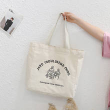 New Casual Women's Canvas Cloth Bag Printing Shopping Bag Cotton Lady Handbag Reusable Large Capacity Tote Bags 2019 ZX-086. 2024 - buy cheap