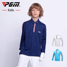 PGM Boy Breathable 3 Color Stripes Long Sleeve T-Shirt Autumn Children's Golf Apparel Stretch Fabric Warm Sportswear Tops M-2XL 2024 - buy cheap