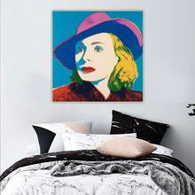 Andy warhol ingrid ingrid bergman com chapéu pop pop arte lona pintura a óleo cartaz decorativo impressão imagem decoração da parede casa 2024 - compre barato
