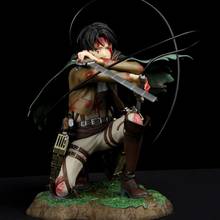 10'' New Anime Attack on Titan Rivaille Li Weier Soldiers Levi Ackerman Trunk Standing Battle Ver PVC 25cm 1/8 Action Figure Toy 2024 - buy cheap