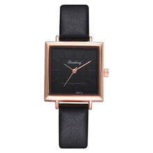 Relógio de pulso feminino com pulseira de quartzo, relógios de couro para mulheres, luxuoso 2024 - compre barato