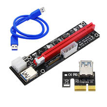 10Pcs VER103C 3in1 LED Riser Power PCI-E Riser Card PCI-E 1x to 16x Extender Adapter USB 3.0 GPU Riser Card for Bitcoin Miner 2024 - buy cheap
