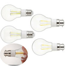 Светодиодная лампа накаливания E27 B22 3 Вт 4 Вт 6 Вт Ретро лампа Эдисона DC 12 В винтажный светильник-свеча люстра лампы накаливания 2024 - купить недорого