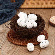 1Set Toad Vine Woven Artificial Birds Nest Fake Eggs child Photography Props Happy Easter Ornaments Home Decor Party Supplies 2024 - buy cheap