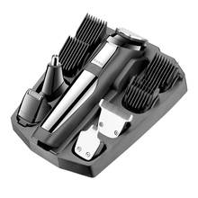 Kit multifuncional de aparador de cabelo e barba, profissional, aparador de pelos faciais, usb, máquina de corte 2024 - compre barato
