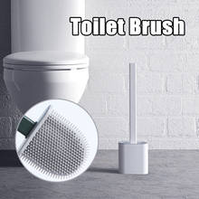 Silicone Toilet Brush Wall-mounted Base Cleaning Brush For Toilet Wall Hanging  Household Cleaning Brush Bathroom Accessories 2024 - buy cheap