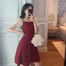 Dress New Shoulder Summer Slim Style in Korean Version A- line Dress Fashion Woman Dress Vestido De Mujer Femme Robe 2024 - buy cheap