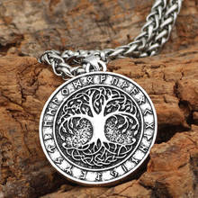 norse Yggdrasill viking amulet rune tree of life  pendant necklace 2024 - buy cheap