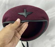 Paraquedas regimento red devils wwii reino unido exército britânico preto distintivo boina chapéu loja militar 2024 - compre barato