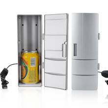 Холодильник, мини Usb холодильник с морозильной камерой, банки для напитков, пивной охладитель, подогреватель, дорожный холодильник, ледяной ящик для автомобиля, офисное использование, портативный 2024 - купить недорого