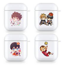 ¡Haikyuu! Sugawara Oikawa Kuroo, Kenma Hinata, Funda suave para Apple AirPods 2, Funda transparente para auriculares para Airpods 1, Funda Capa 2024 - compra barato