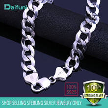 With Certificate 925 Sterling Silver Fine Necklace 7MM Men Curb Figaro Chain Jewelry Cuban HipHop Style Horse Whip Chain 2024 - buy cheap