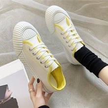 Zapatos informales de lona para mujer, zapatillas de deporte con cordones, versión coreana, primavera y otoño, A498 2024 - compra barato