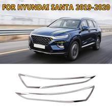 Pcmos ABS хромированные передние дневные ходовые огни накладка 2019-2020 для Hyundai Santa Fe авто запчасти хромированный Стайлинг 2024 - купить недорого