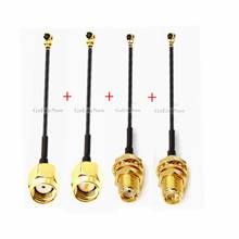 1 Set Extension Cable 50ohm RP-SMA + SMA Female/Male  to Ufl IPX IPEX Connector Pigtail Cable 10cm 15cm 20cm 2024 - buy cheap